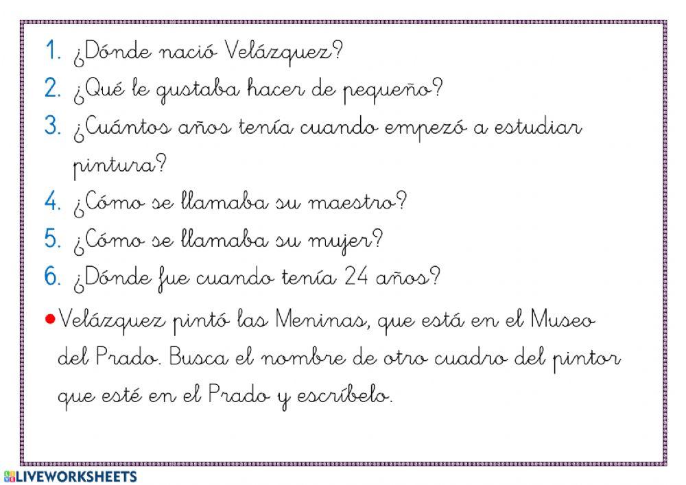 Biografía de velázquez