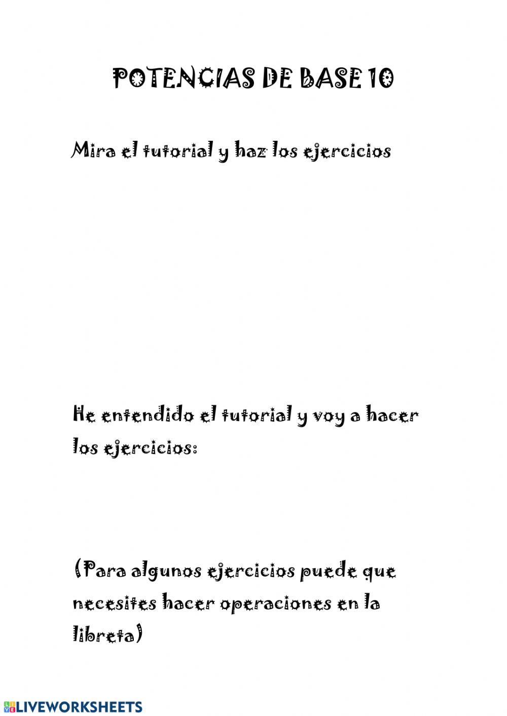 Tutorial potencias de base 10