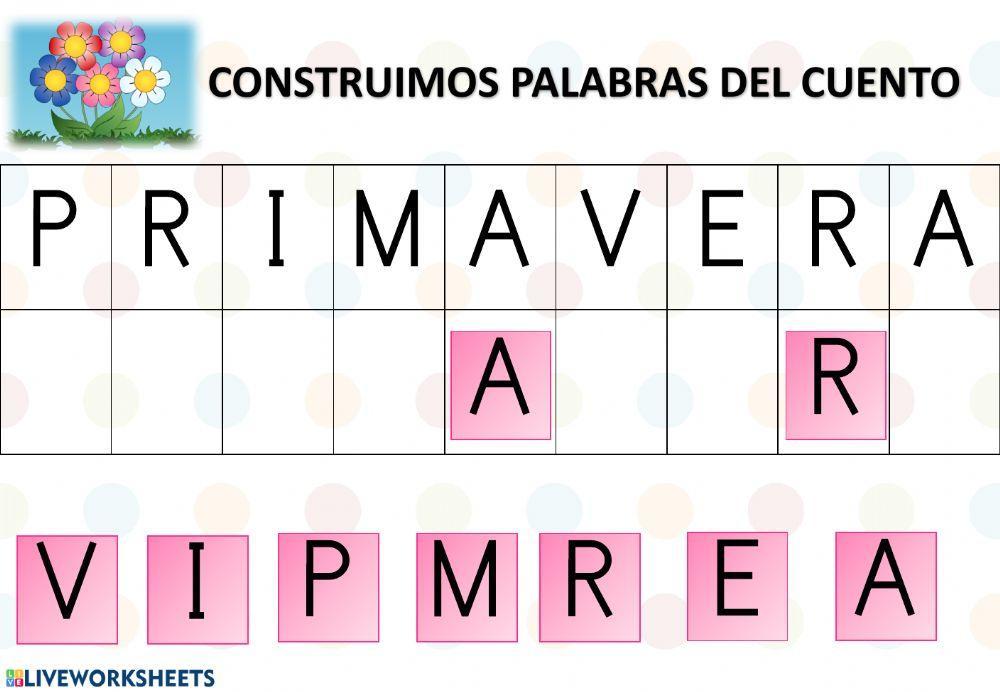 Construimos palabras del cuento Construimos palabras del cuento