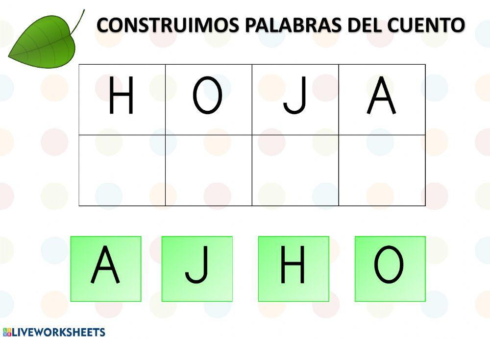 Construimos palabras del cuento Construimos palabras del cuento