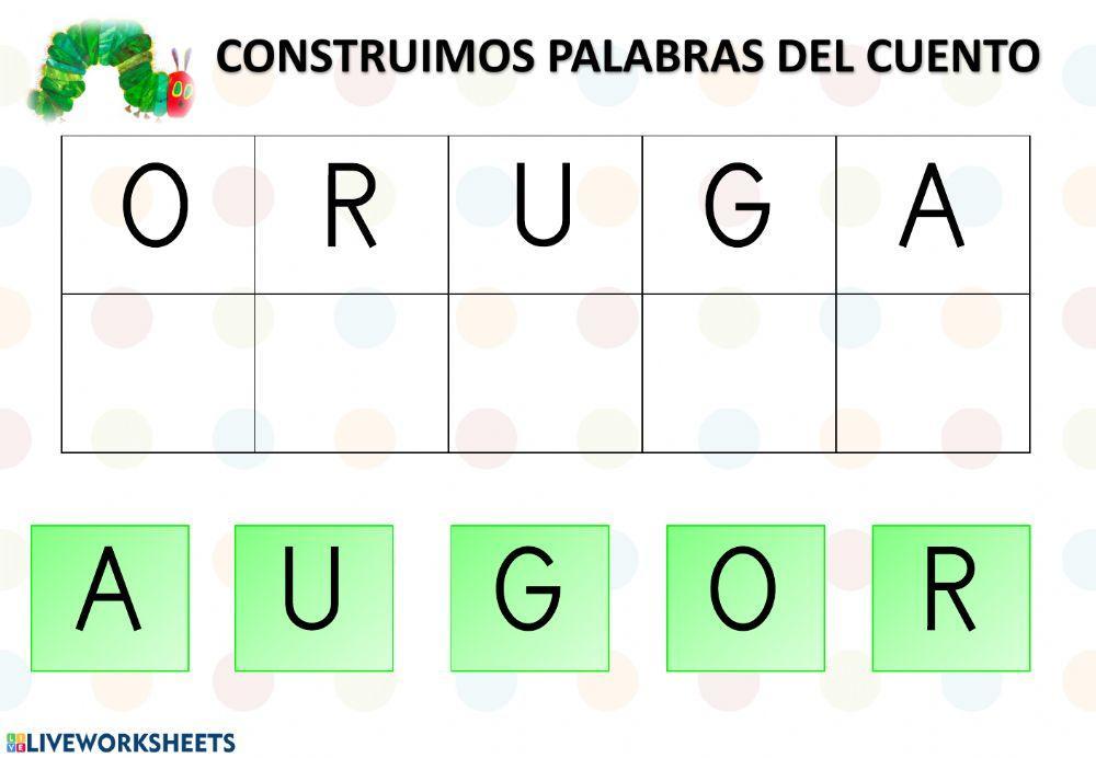 Construimos palabras del cuento Construimos palabras del cuento