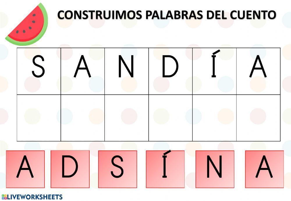 Construimos palabras del cuento Construimos palabras del cuento