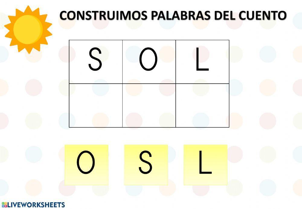 Construimos palabras del cuento Construimos palabras del cuento
