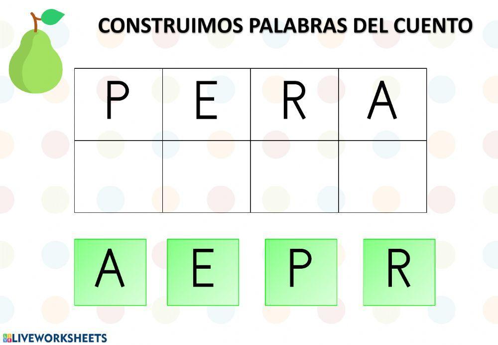 Construimos palabras del cuento Construimos palabras del cuento