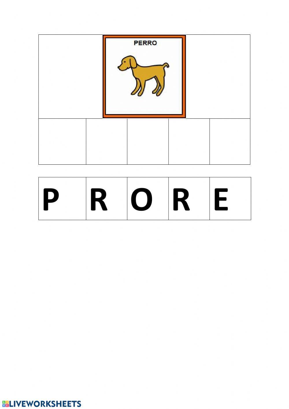 ANIMALES formar palabras