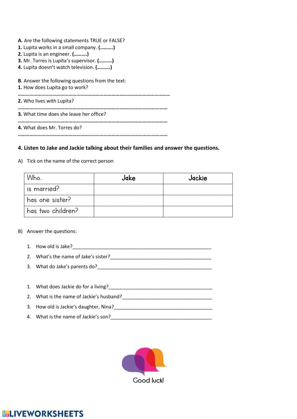 Speak Out Levelling Test