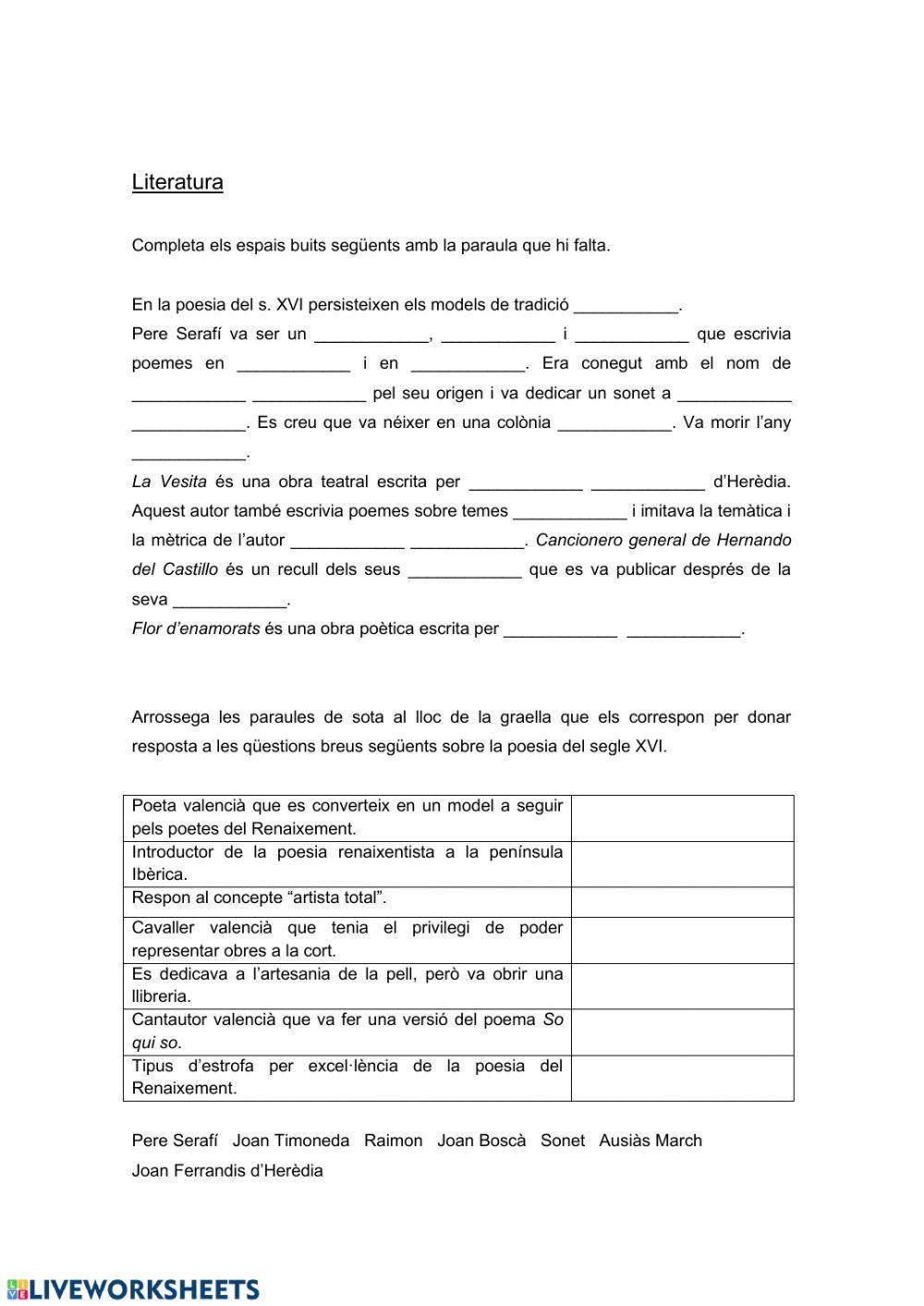 Diacrítics, verb i poesia renaixentista