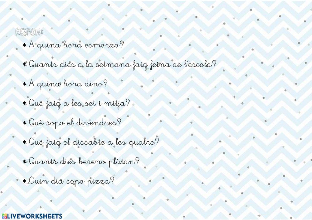 El misteri del temps setmana 4