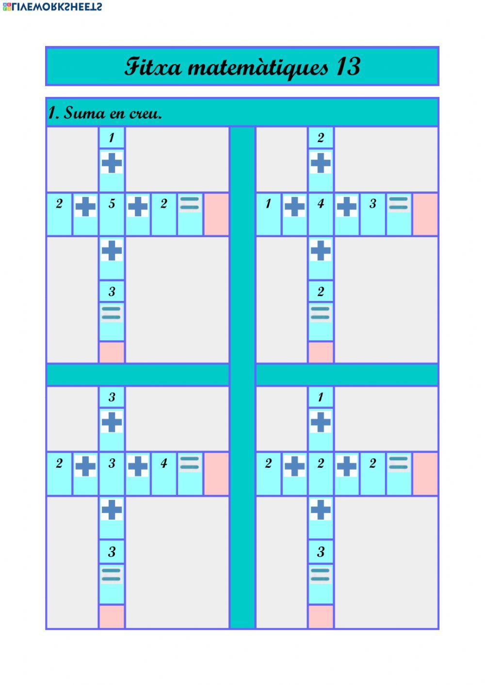 Fitxa de matemàtiques 13