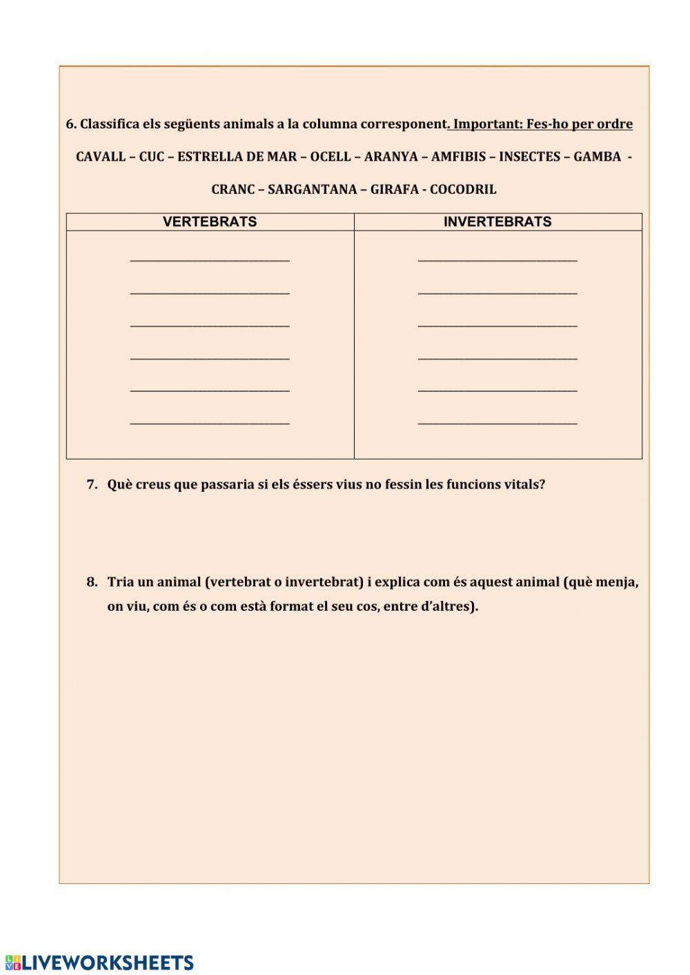 Éssers vius i inerts