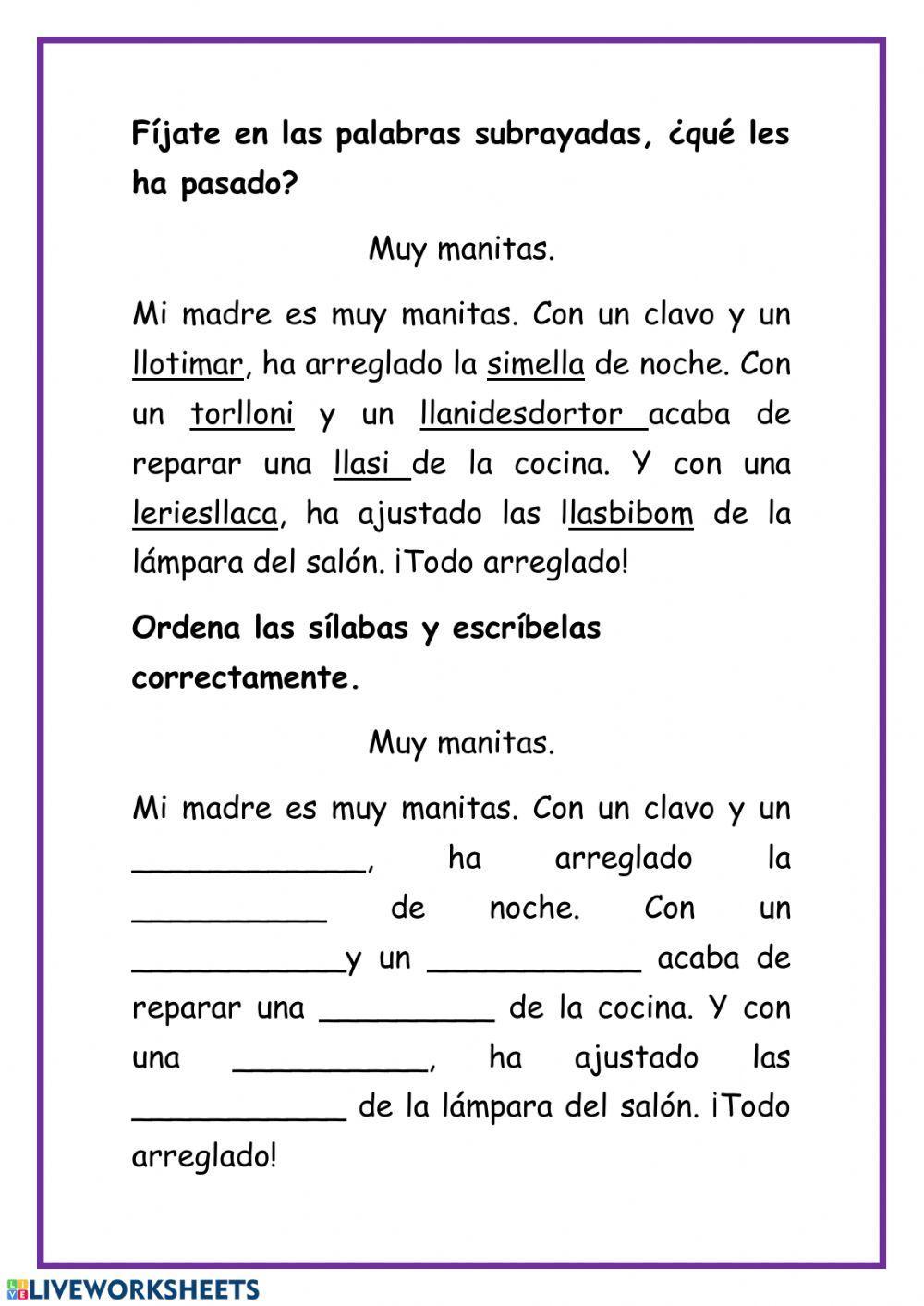 Ortografía -illo, -illa