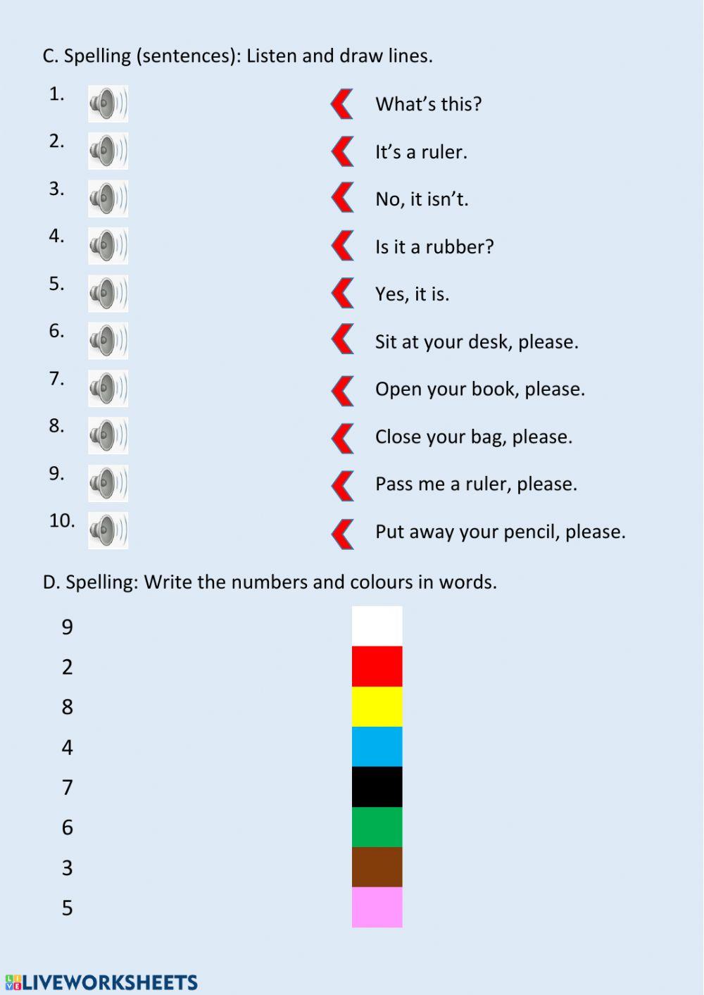 Unit 1 At School (Revision)