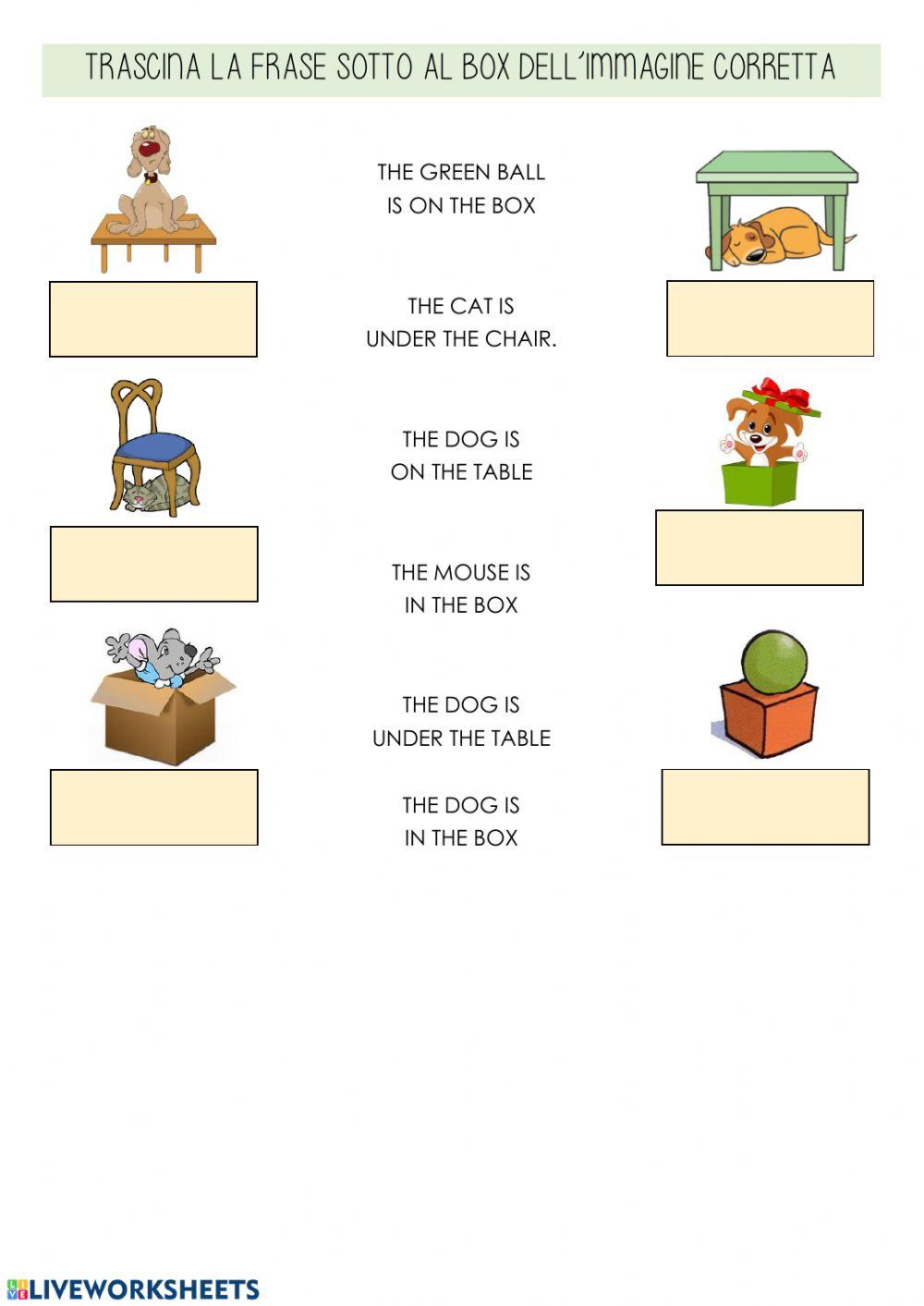 Interactive worksheets. Предлоги in on under. Задания на предлоги in on under. Prepositions of place in on under. Prepositions of place for Kindergarten.