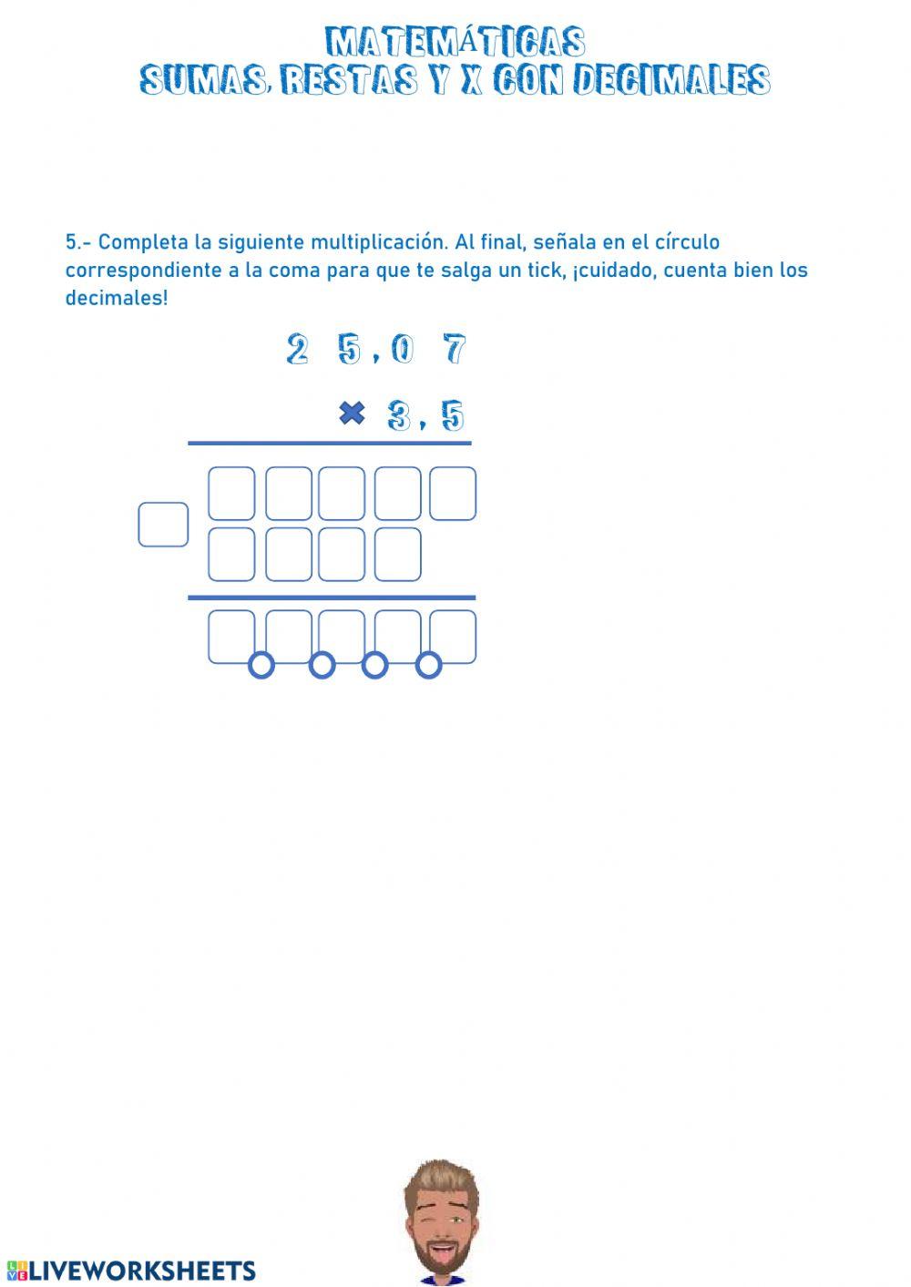 Operaciones decimales