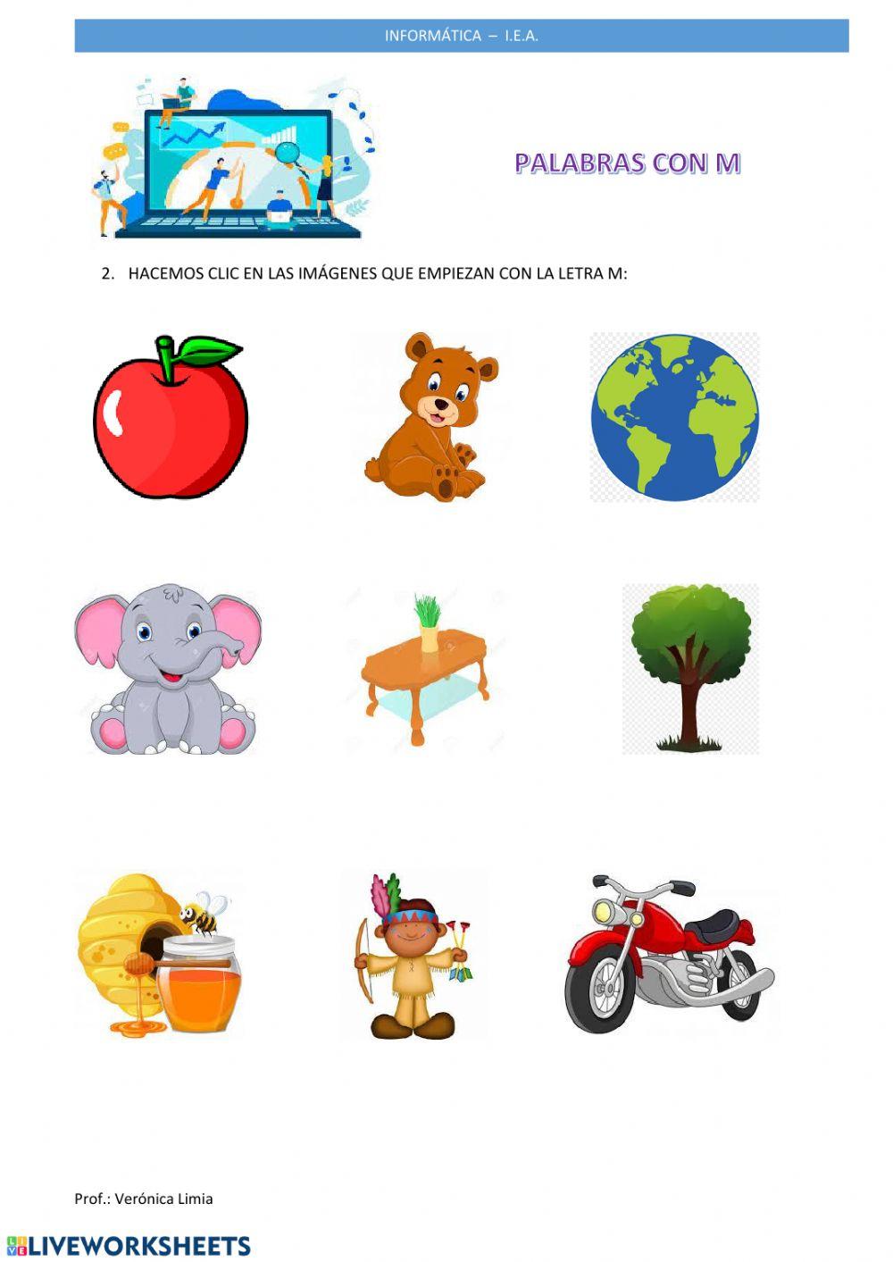 Vocales y la letra M