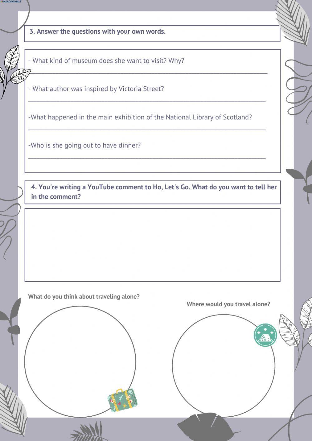 Listening activity.Walking around in a Fairytale. Edinburgh, Scotland