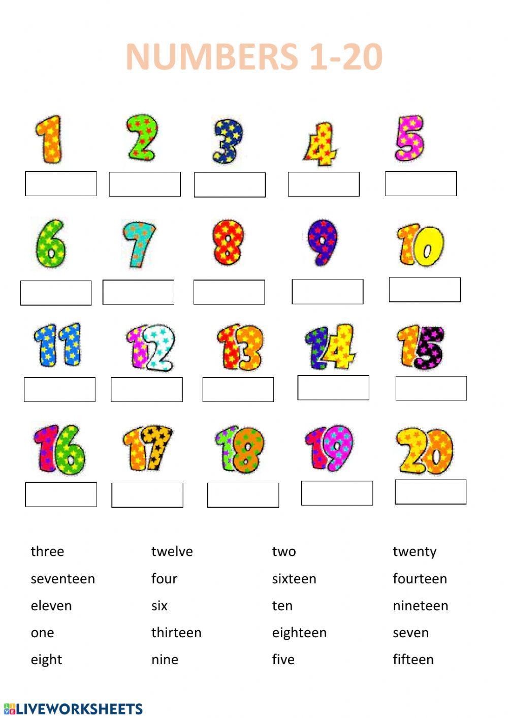 Christmas Number1 20 Worksheet Printable