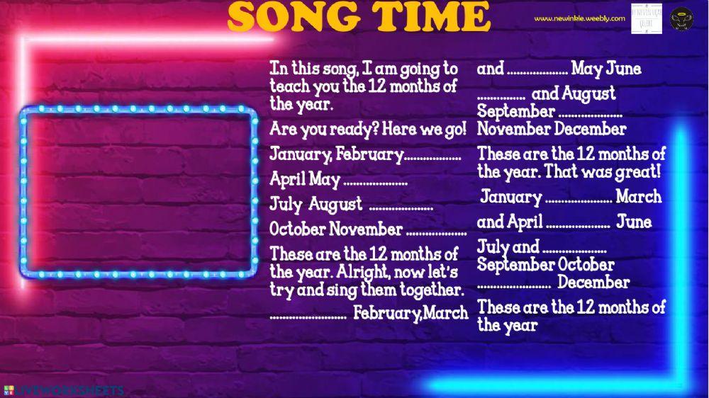 Months song Months song