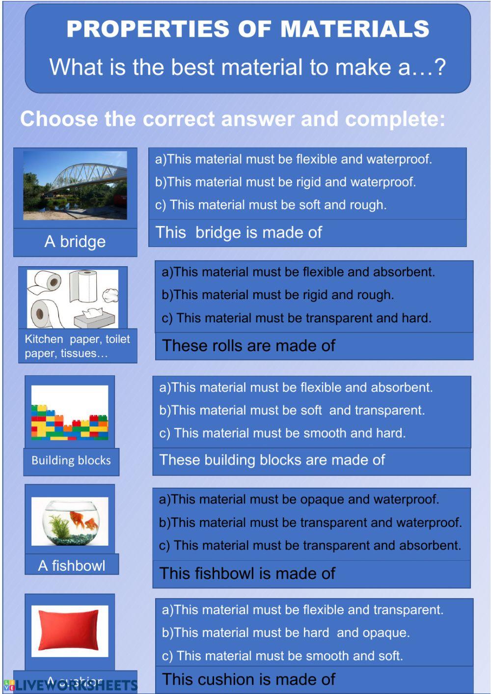 PROPERTIES of MATERIALS