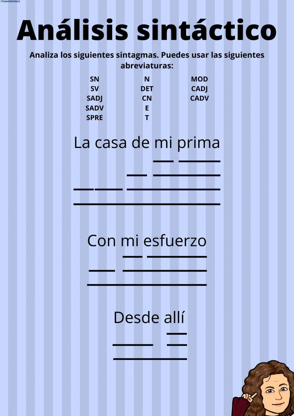 análisis sintágmas