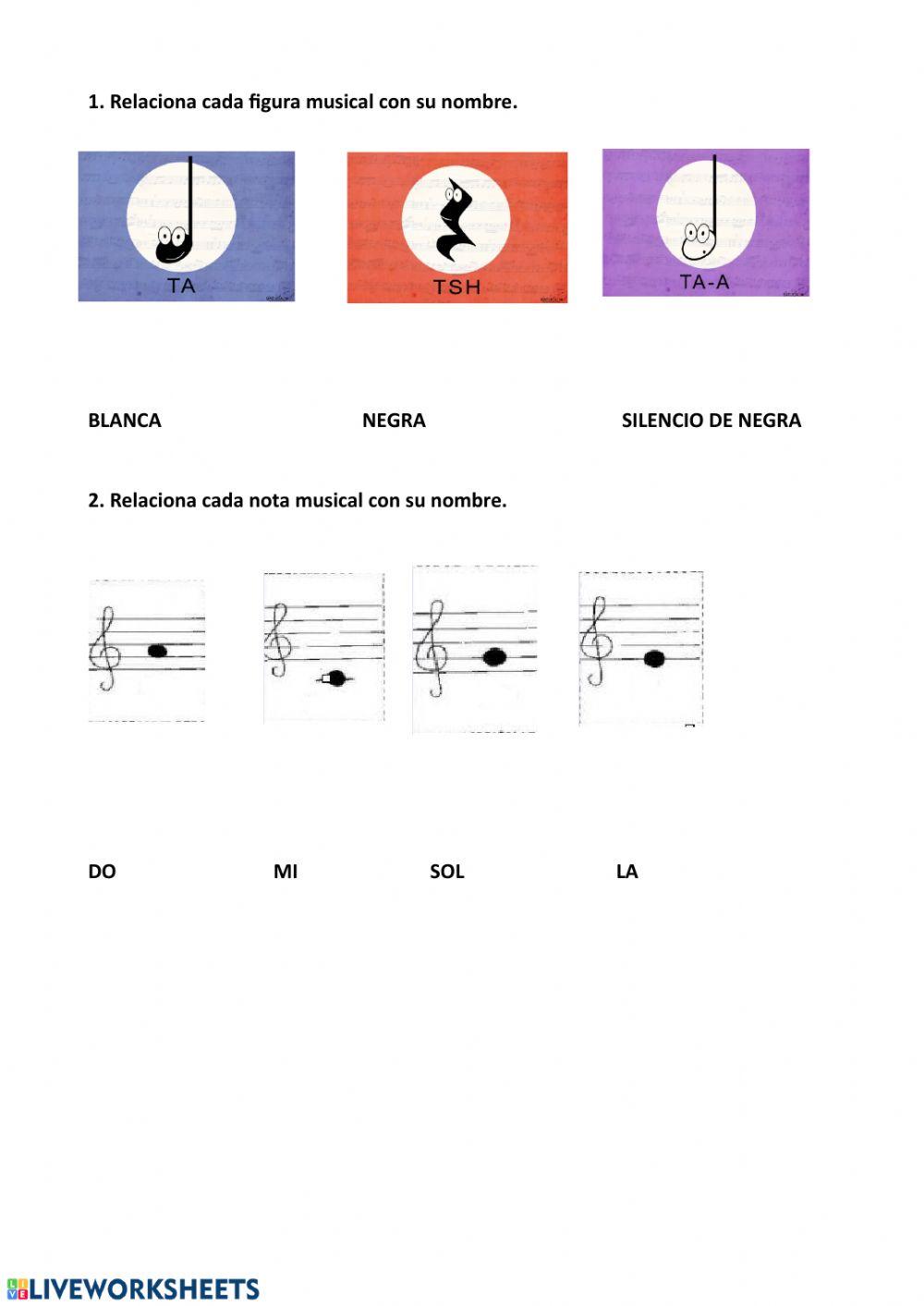 Figuras y notas musicales