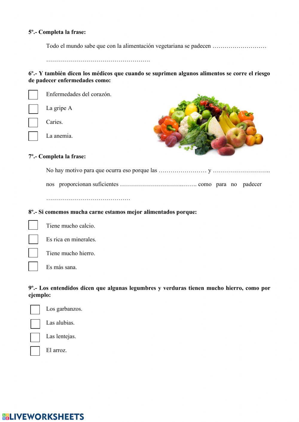 La dieta vegetariana.