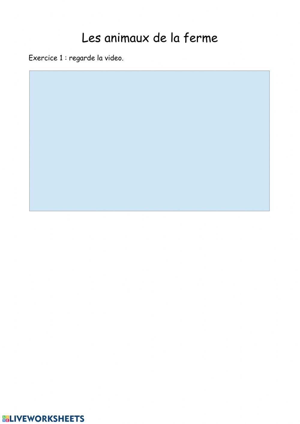 Les animaux de la ferme lecon