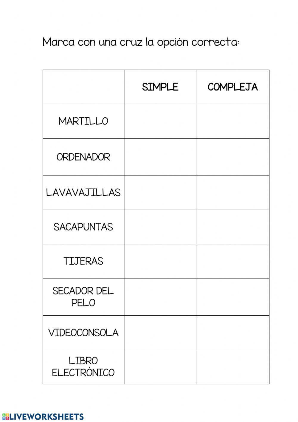 Máquinas simples o complejas