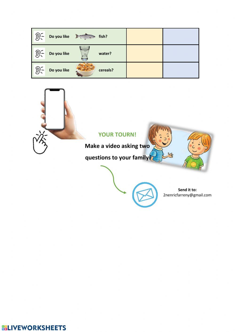 Do you like food? 2.