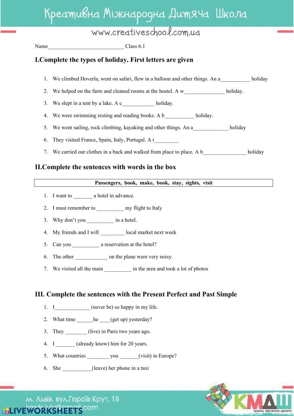 Progress test Unit 7