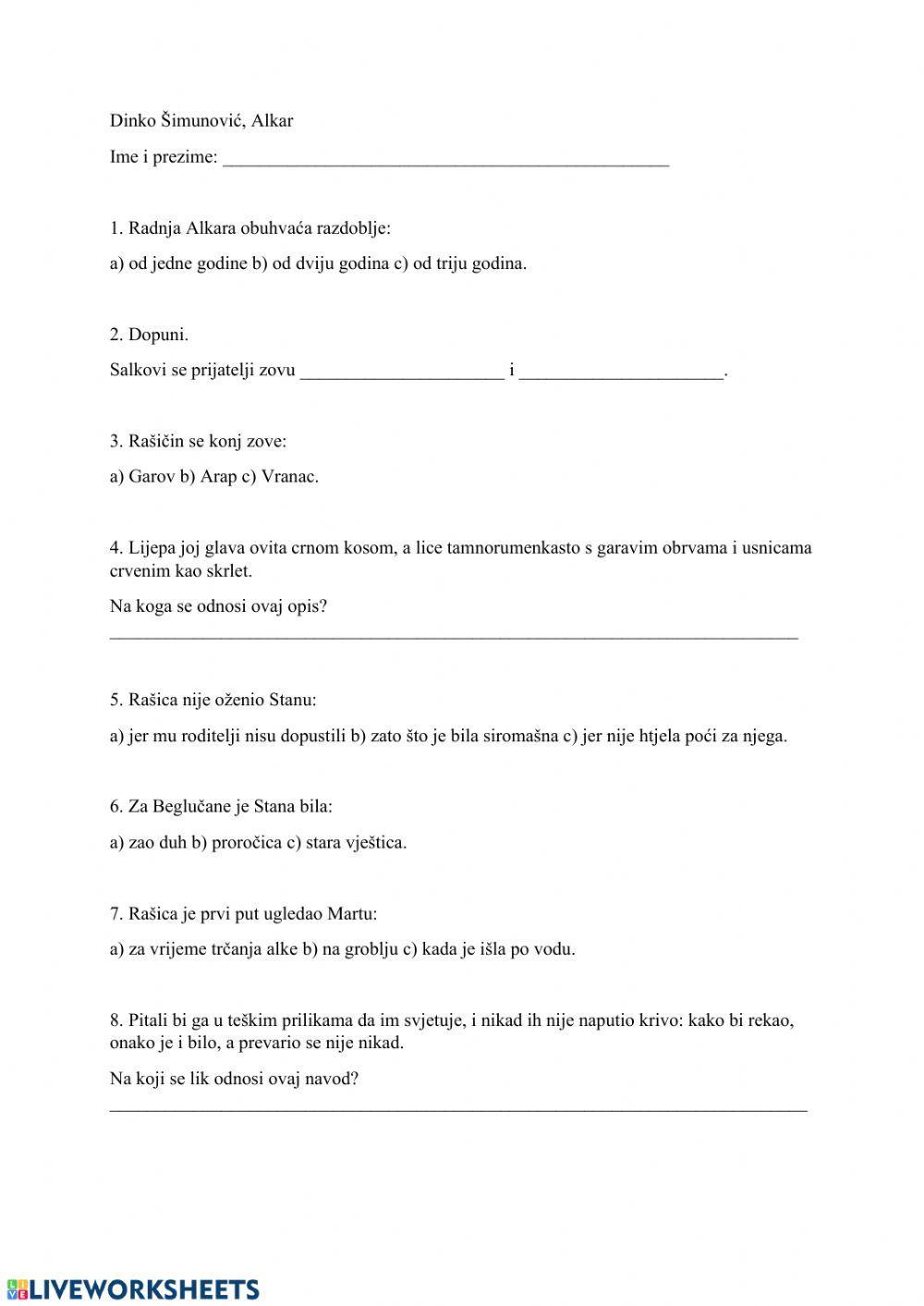 Dinko Šimnunović, Alkar