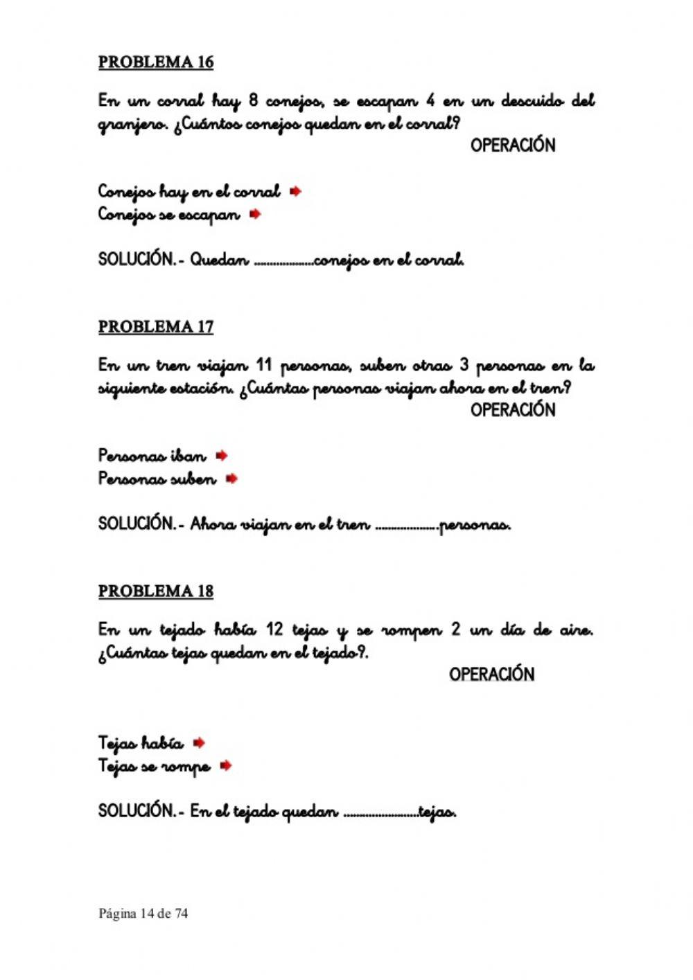 Resolución de problemas 1º