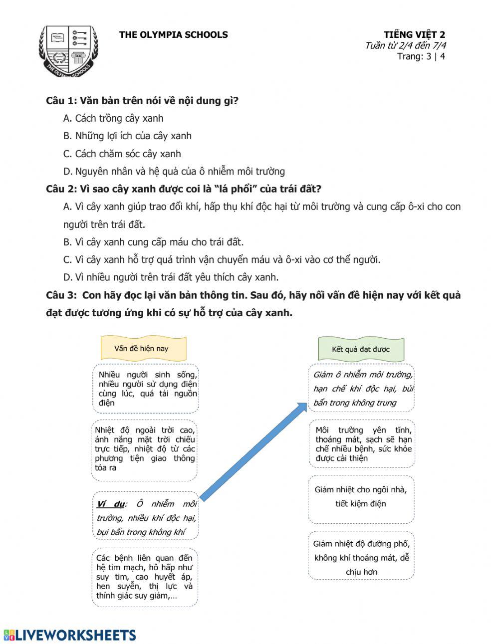 Tiếng Việt-Phiếu số 1-Tuần 10