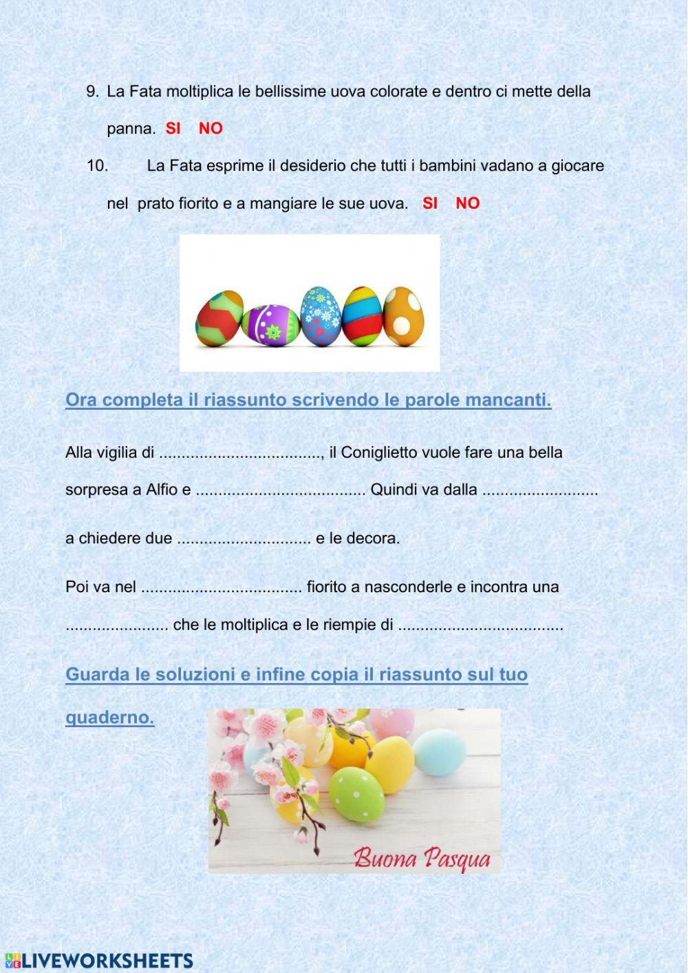 Coniglietto e le uova di cioccolato