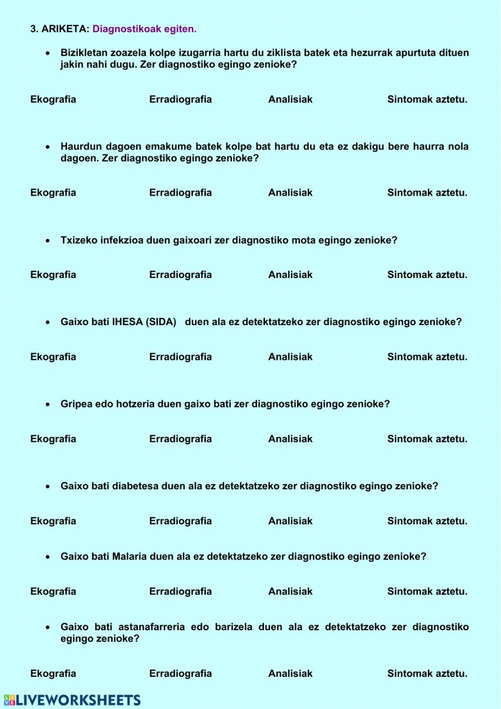 Natur zientziak: Osasuna