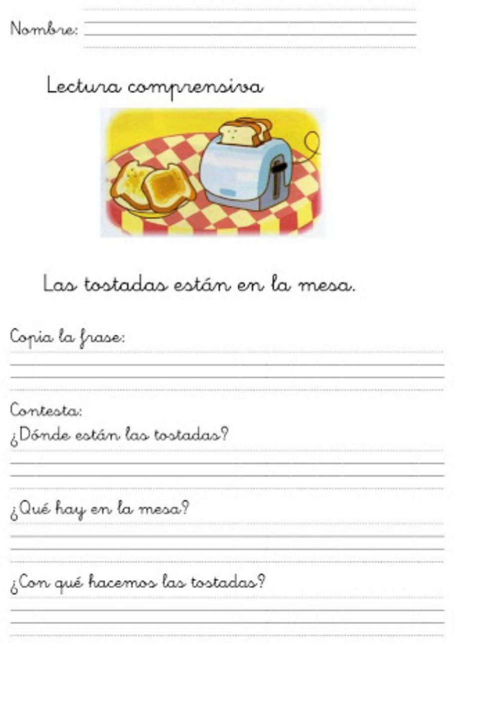 Lectura comprensiva de frase 18