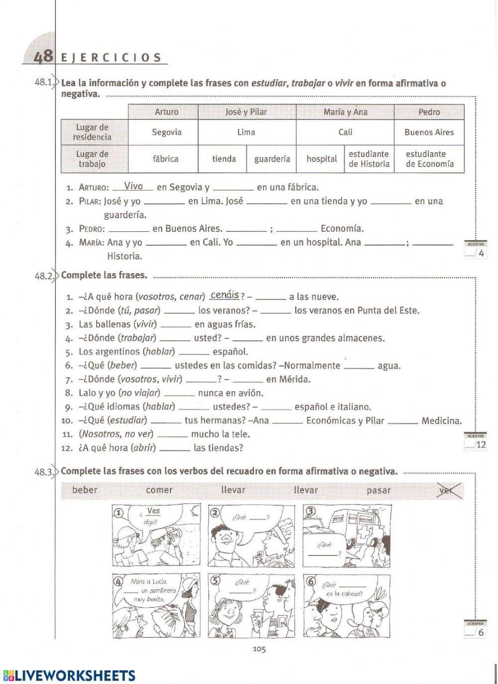 Presente de Indicativo -verbos regulares