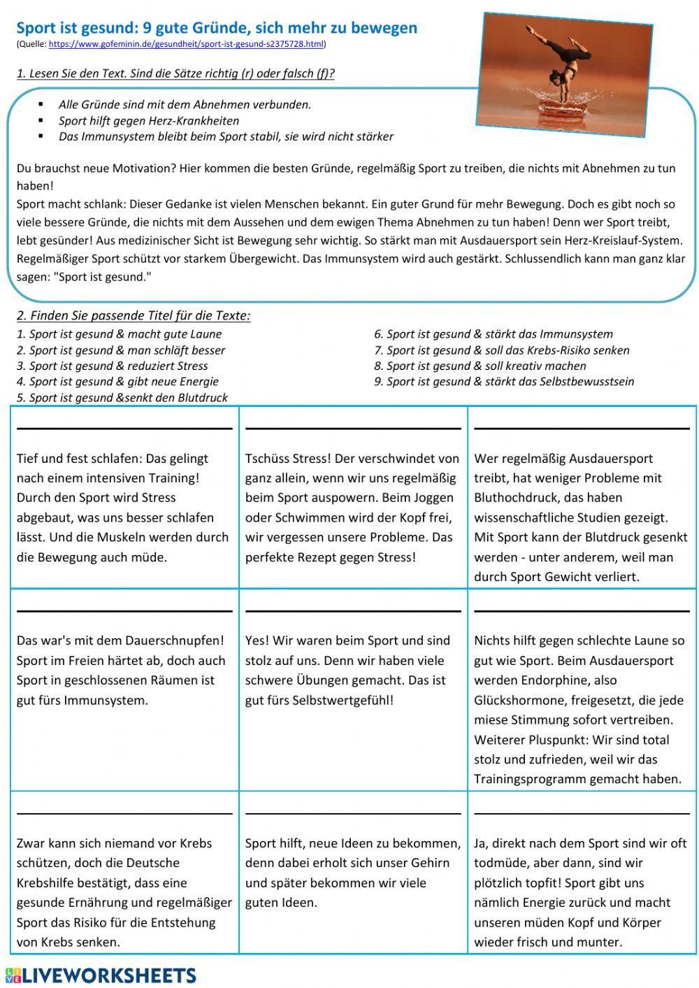Sport ist gesund: 9 gute Gründe, sich mehr zu bewegen