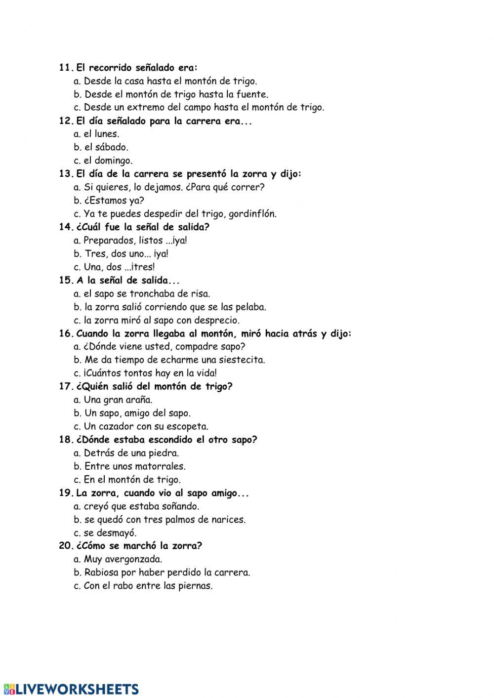 LA ZORRA Y EL SAPO SIEMBRAN A MEDIAS