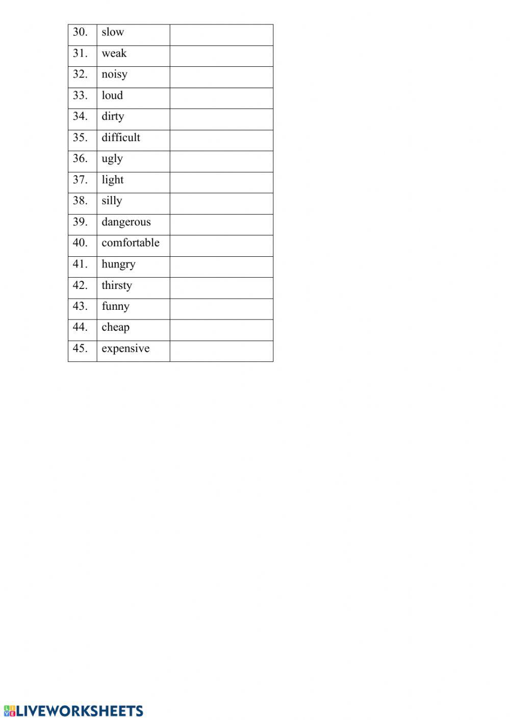 Comparison of Adjectives
