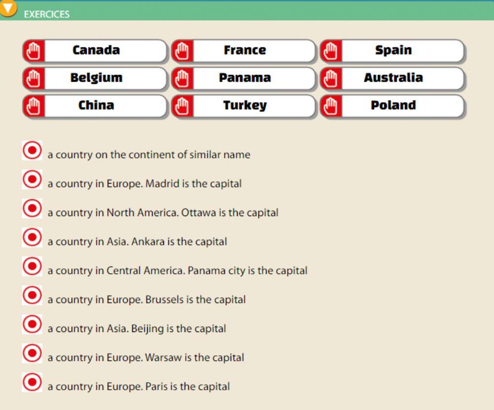Countries Drag and drop (difficult) worksheet Live Worksheets