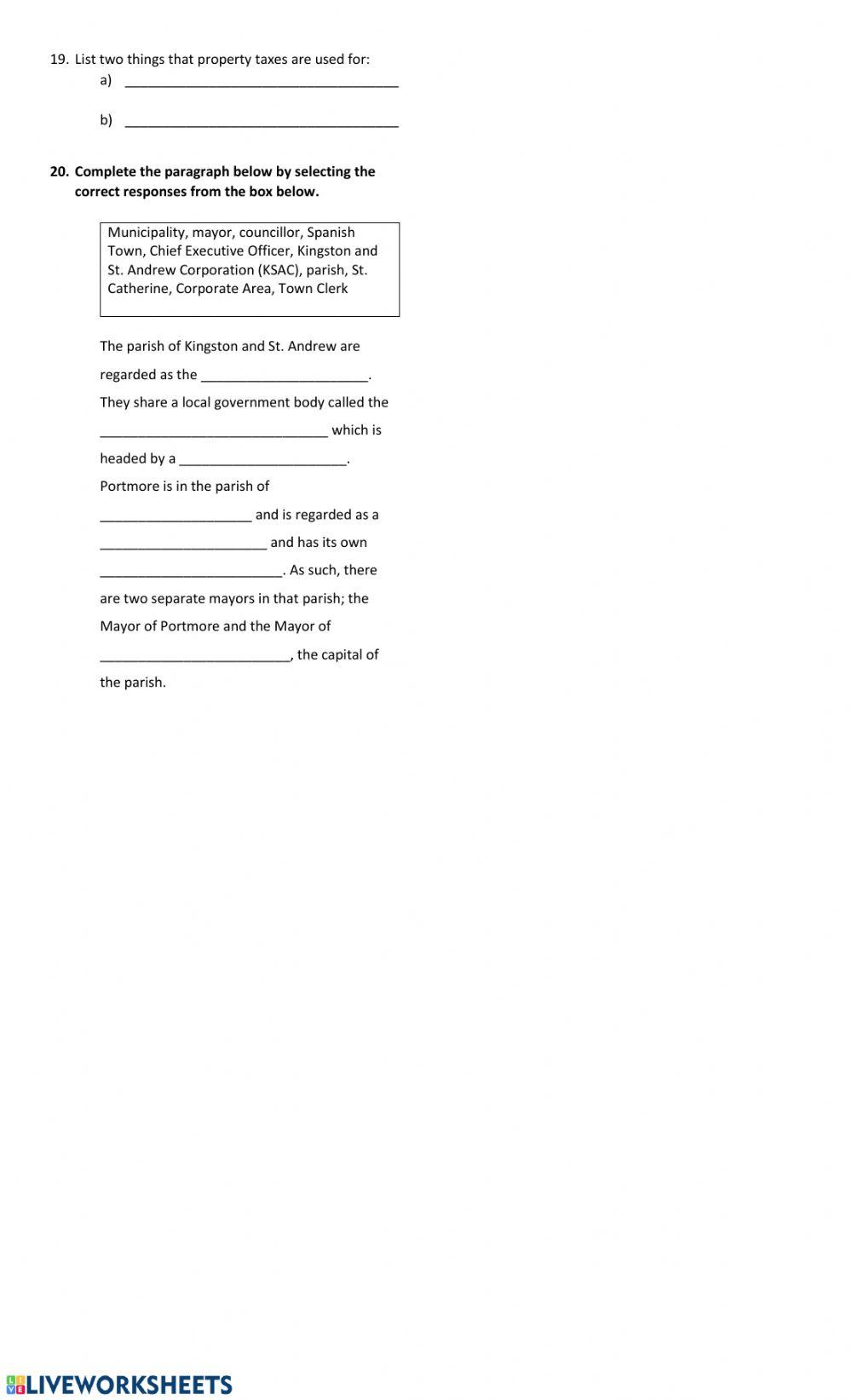 Local Government Jamaica