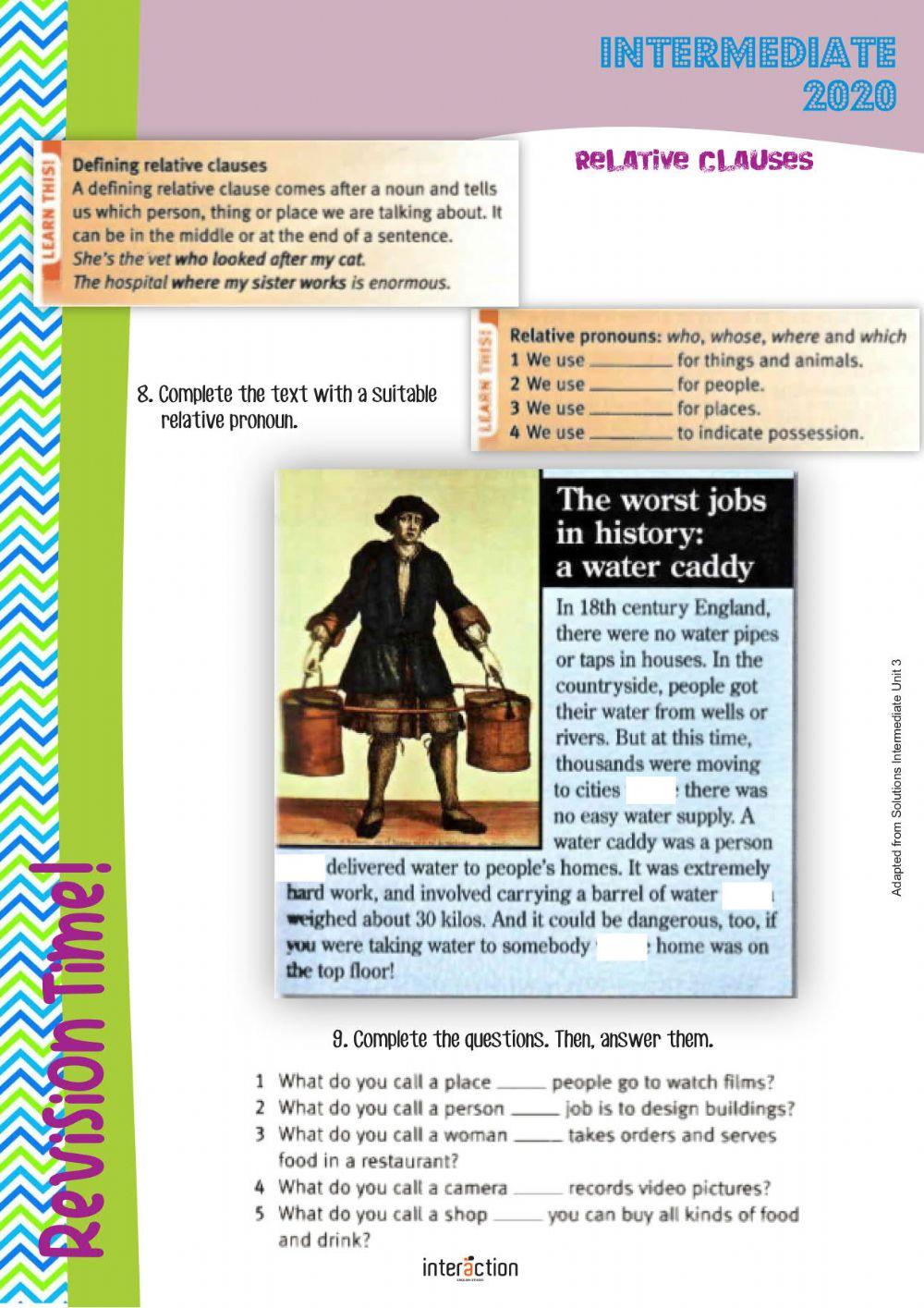 Revision: Relative Pronouns