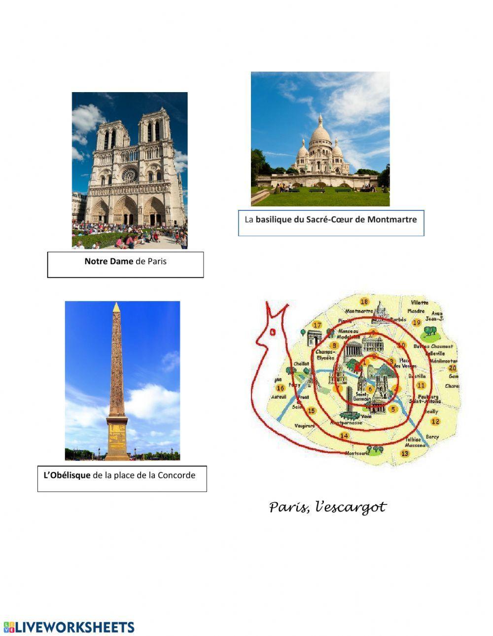 Dans quels arrondissements se trouvent ces monuments de Paris?
