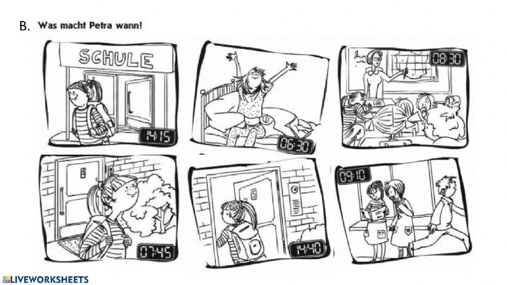 Uhrzeit- Familie- Verben