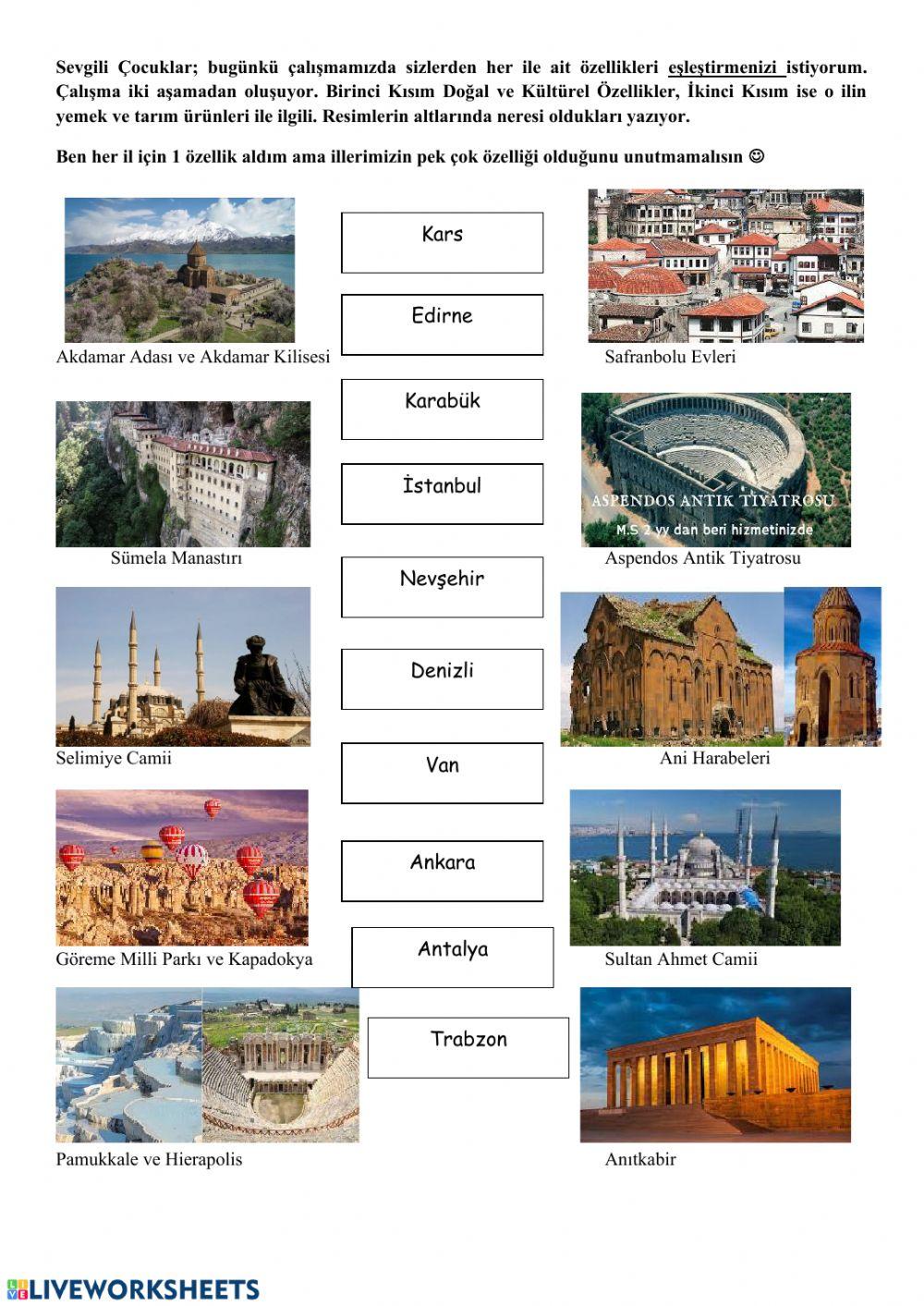 İllerimizin Özellikleri