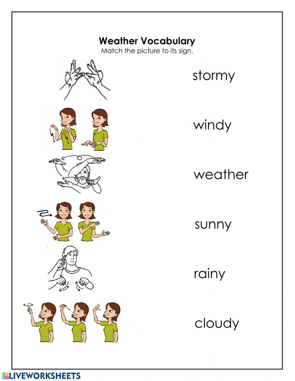 Weather Vocab Match