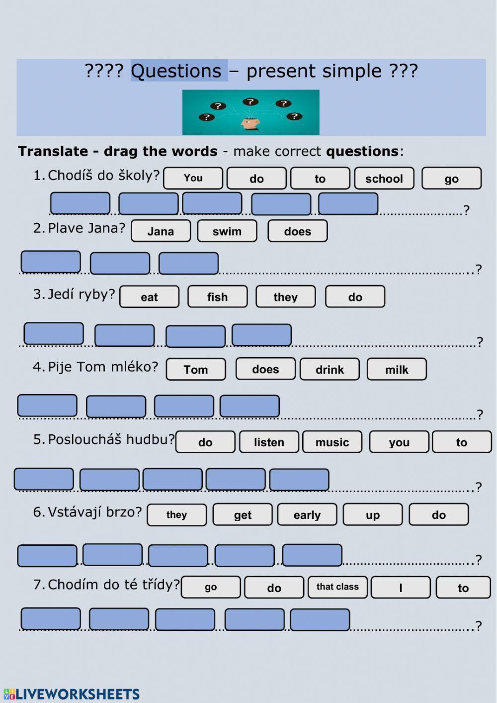 Present simple questions