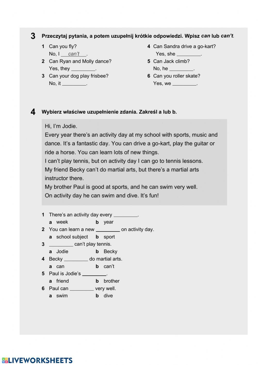 Steps Plus Klasa 4 Test 5558841 | Steps Plus klasa 4 unit 4 test | ewa_nosal