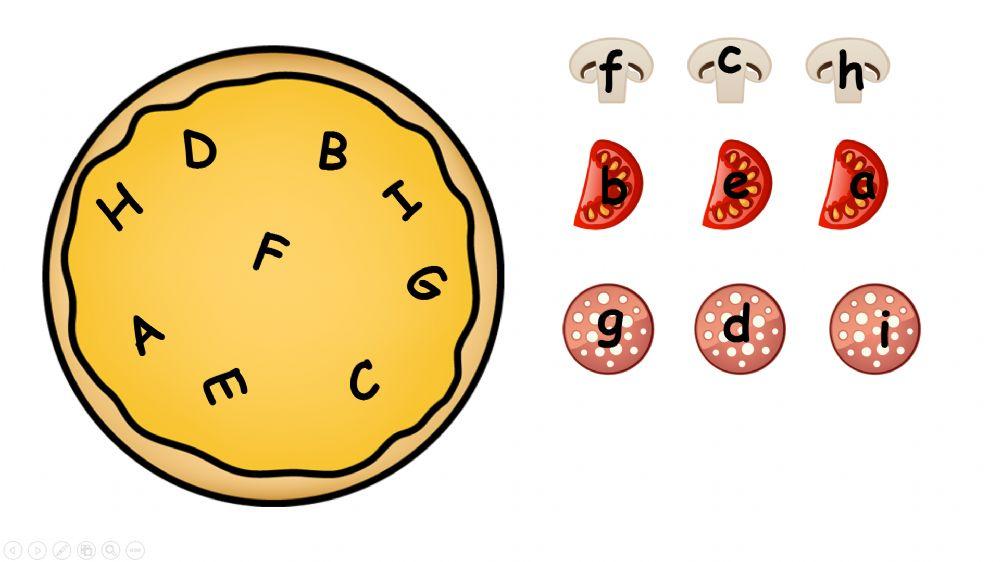 Letter pizza a-i Letter pizza a-i